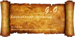 Gestettner Orsolya névjegykártya