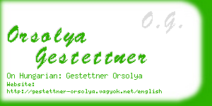 orsolya gestettner business card